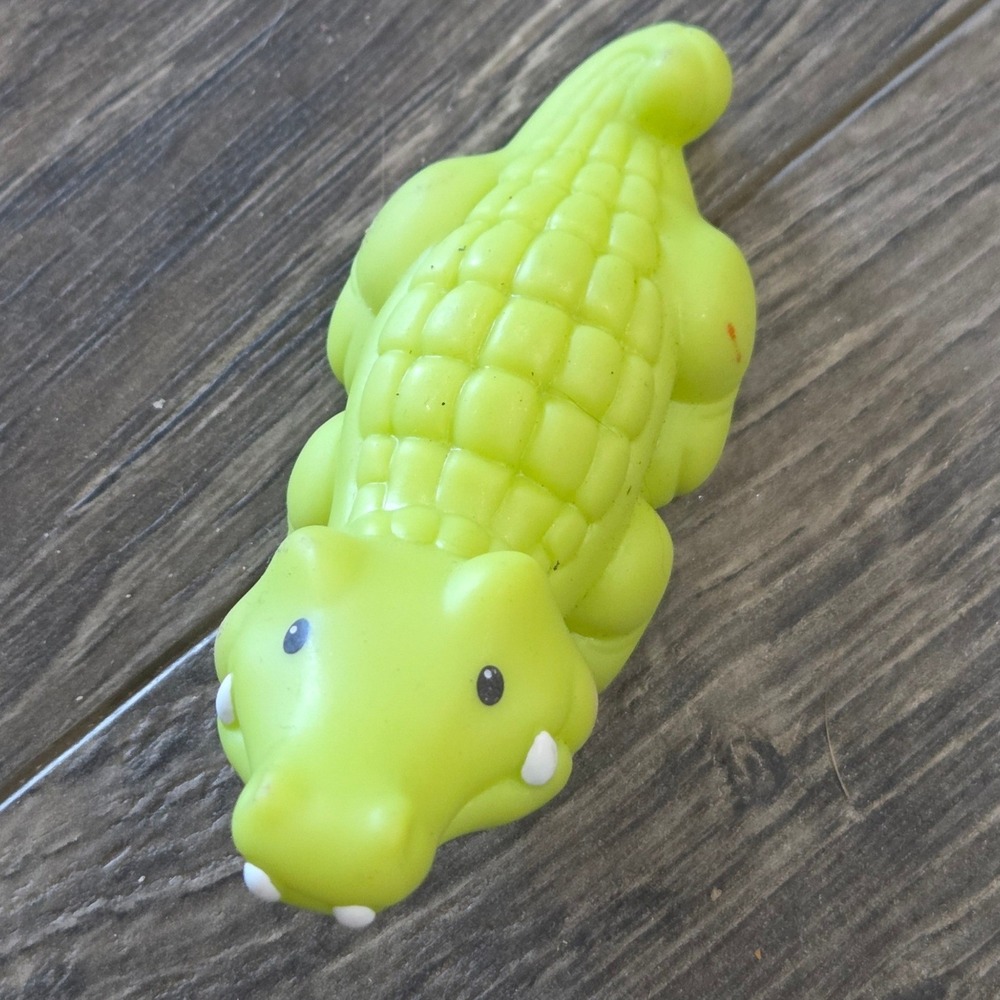 Fisher Price Little People Alligator Figure Lime Green Vintage Collectible